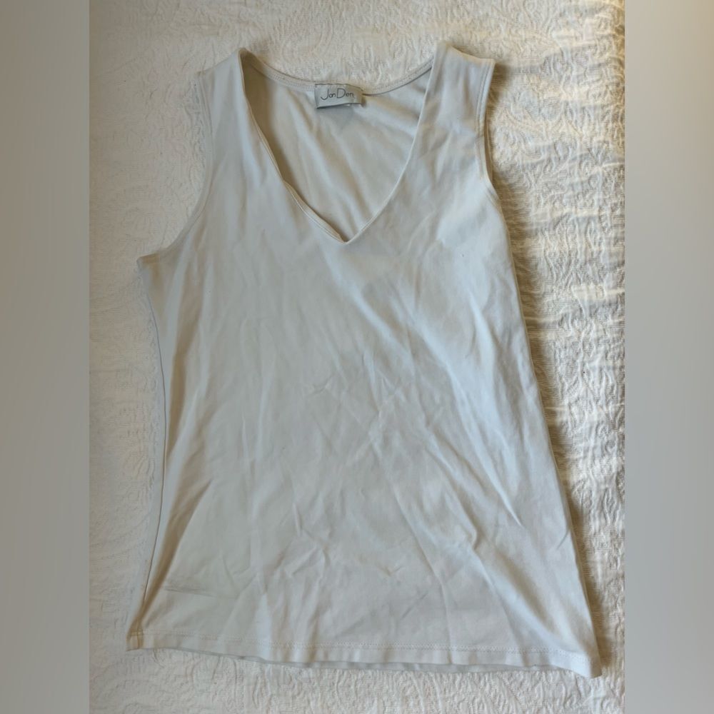 White V-Neck Tank 